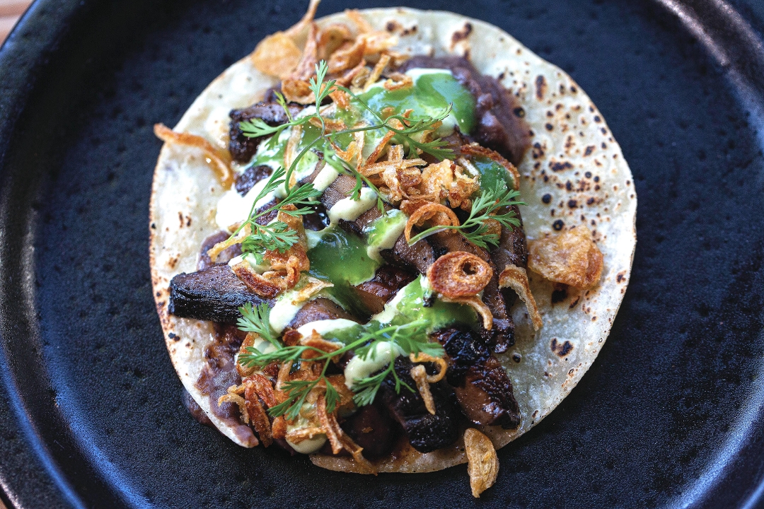 Order Vegan Funghi Taco food online from Oaxaca taqueria store, New York on bringmethat.com