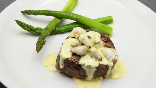 Order Filet Oscar 7oz food online from Mitchell's Steakhouse store, Columbus on bringmethat.com