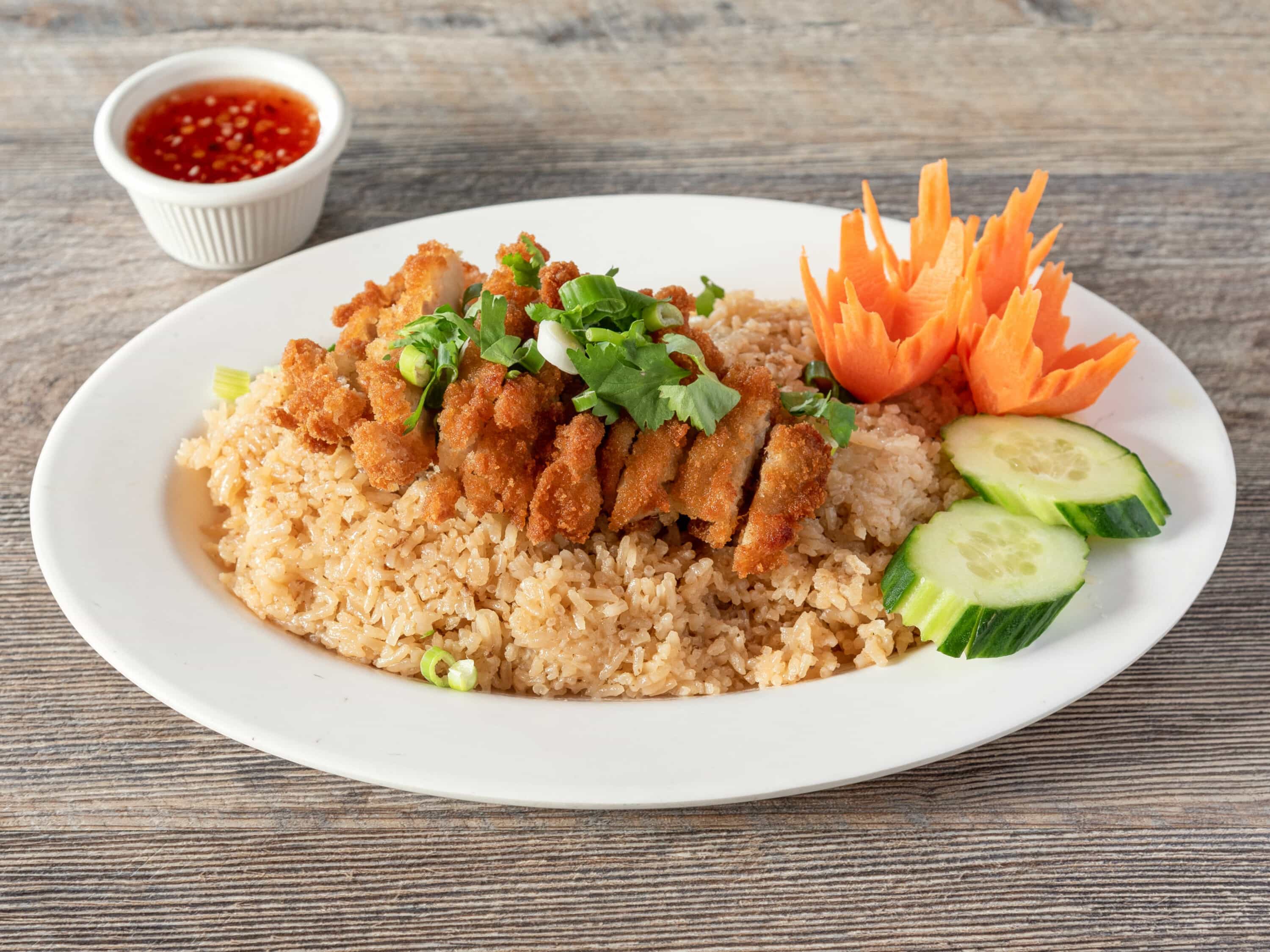 Order Khao Mun Gai Tod food online from Tom Yum Koong store, Medford on bringmethat.com