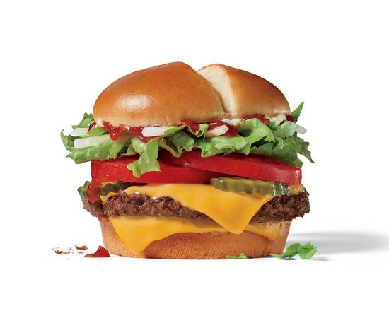 Order Jumbo Jack® Cheeseburger food online from Jack In The Box store, Grass Valley on bringmethat.com