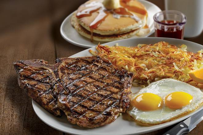 Order T-Bone* & Eggs* food online from Shari's Cafe store, Nampa on bringmethat.com