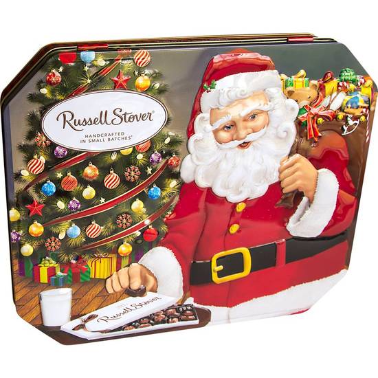 Order Russell Stover Santa Tin, Assorted Chocolates - 10 oz food online from Rite Aid store, LEHIGHTON on bringmethat.com