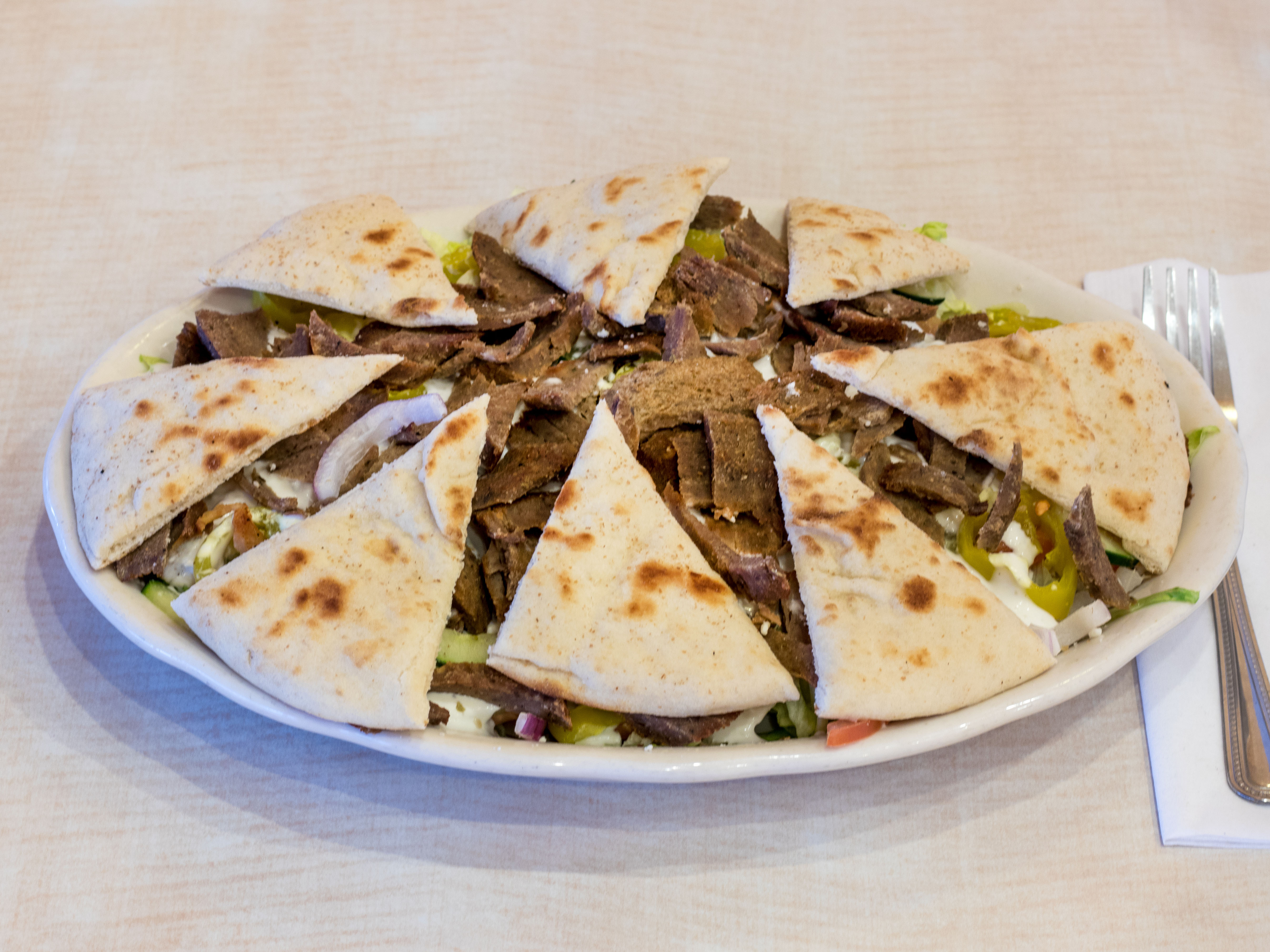 Order Gyro Salad food online from Yapi Mediterranean Subs And Sandwiches store, Saint Louis on bringmethat.com
