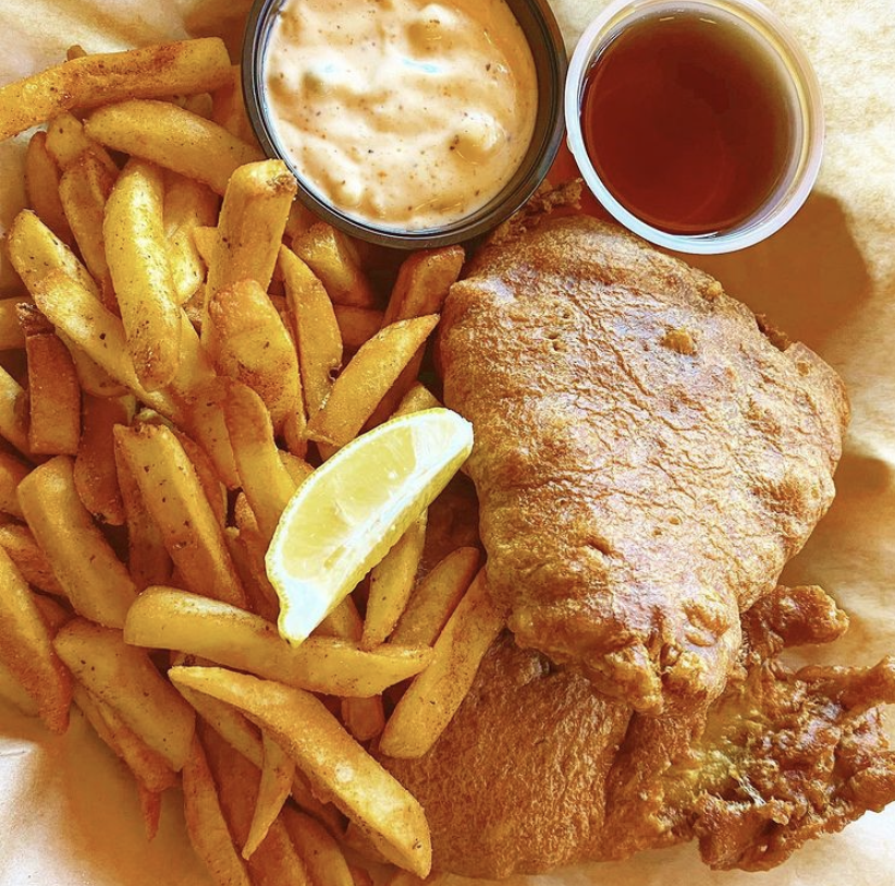 Order Fish & Chips  food online from The Mill On Macarthur store, Richmond on bringmethat.com