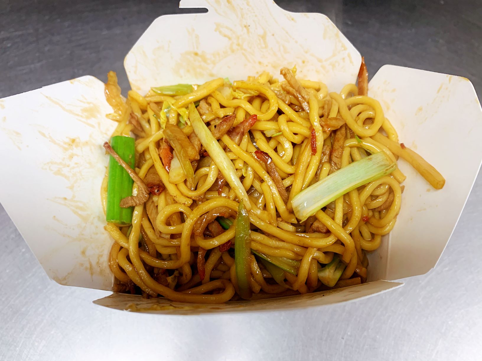 Order Roast Pork Lo Mein food online from New China Restaurant store, Cary on bringmethat.com