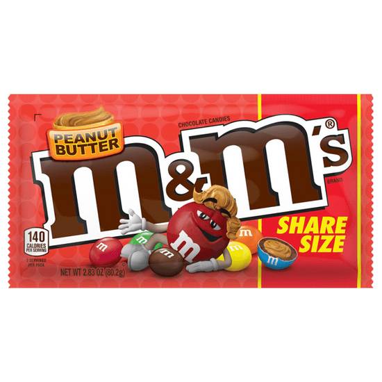 Order M&M's Peanut Butter Share Size 2.83oz food online from Casey's store, Watervliet on bringmethat.com