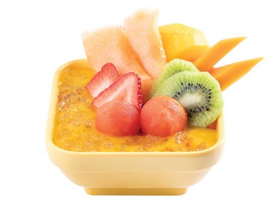 Order S2 - Mixed Fruits S / Mango Juice 鮮雜果西米露 (芒汁底) food online from Sweethoney Dessert store, Alhambra on bringmethat.com