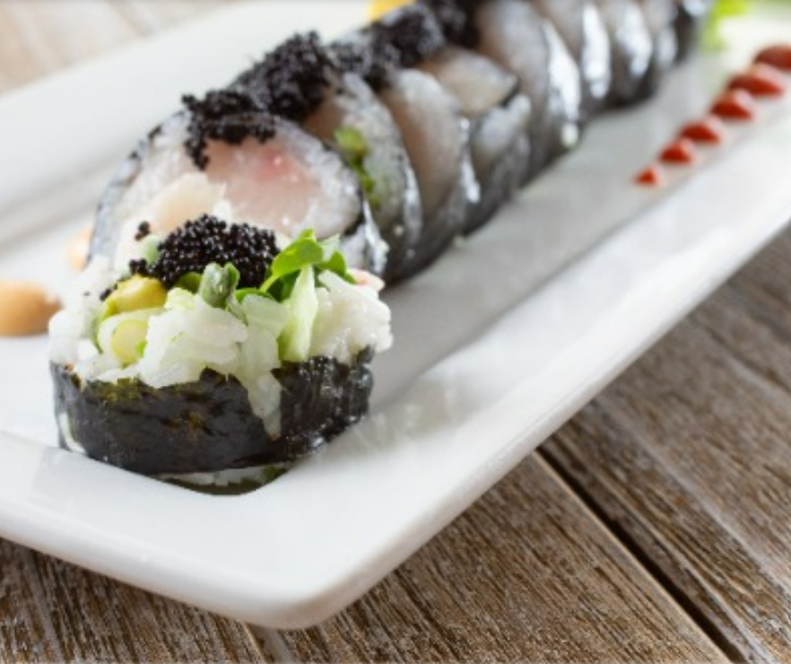 Order Yellowtail Roll food online from Wave Sushi store, Magnolia on bringmethat.com