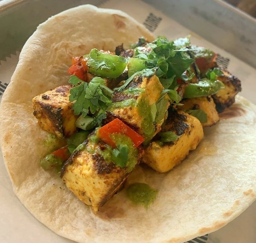 Order paneer taco *no substitutions* food online from Taco Madre store, Saint Charles on bringmethat.com