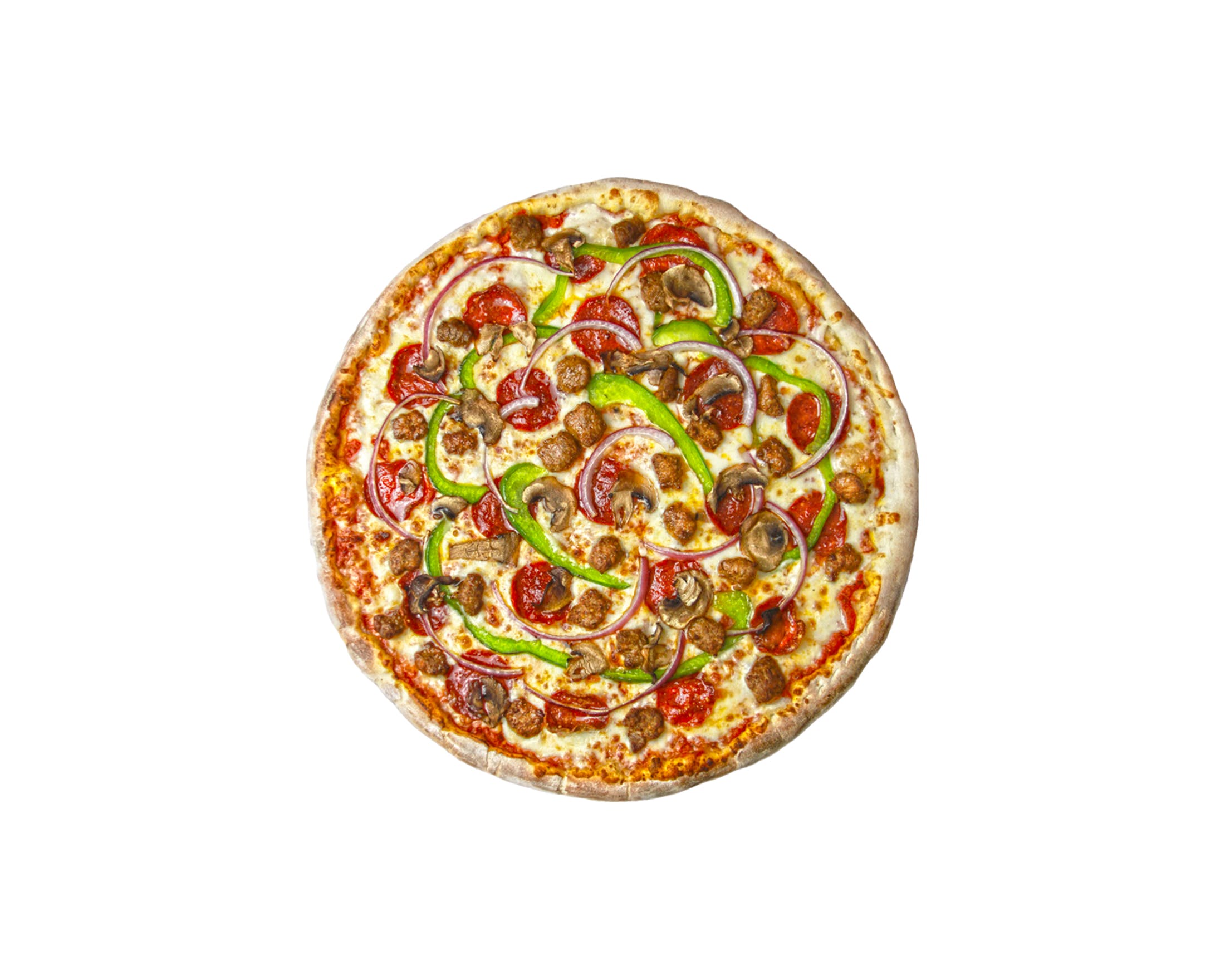 Order Happy Family Pizza - Small 10'' food online from Pizza Factory store, Nashville on bringmethat.com