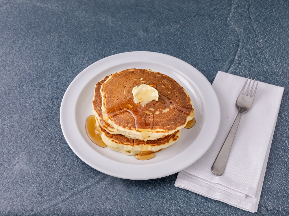 Order Pancake with Butter and Syrup food online from La luna cafe store, Astoria on bringmethat.com