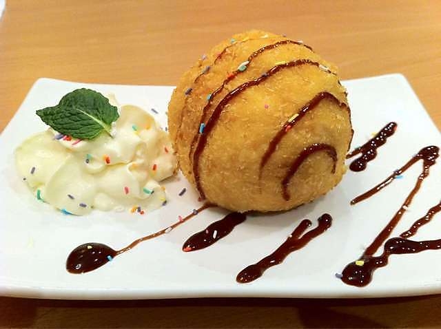 Order D3. Fried Ice Cream (3PD) food online from Chaang Thai Restaurant store, Morgantown on bringmethat.com