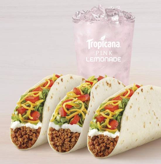 Order 3 Supreme Soft Tacos Combo food online from Taco Bell store, Dothan on bringmethat.com