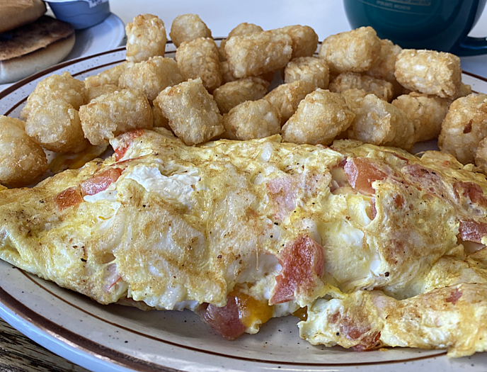Order Crab Omelet food online from The Bomber store, Ypsilanti on bringmethat.com
