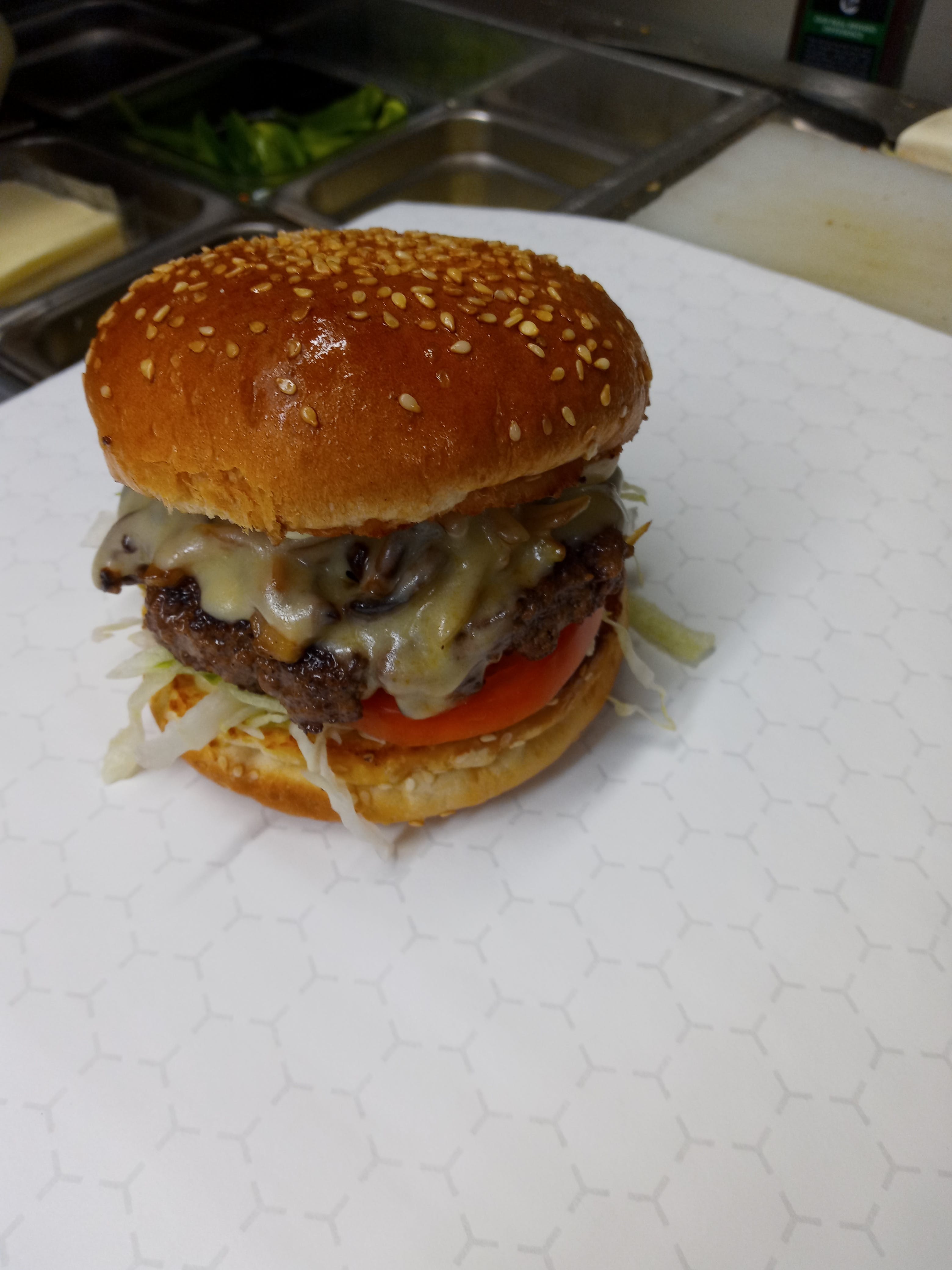Order Philly Burger - Burger food online from Bryantville Pizza Kitchen store, Pembroke on bringmethat.com