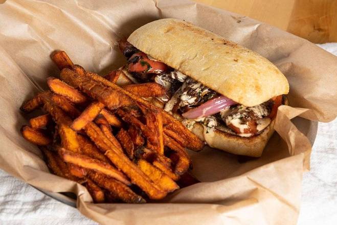 Order Lomito Steak Sandwich food online from Pachamama Chicken store, Wilmington on bringmethat.com