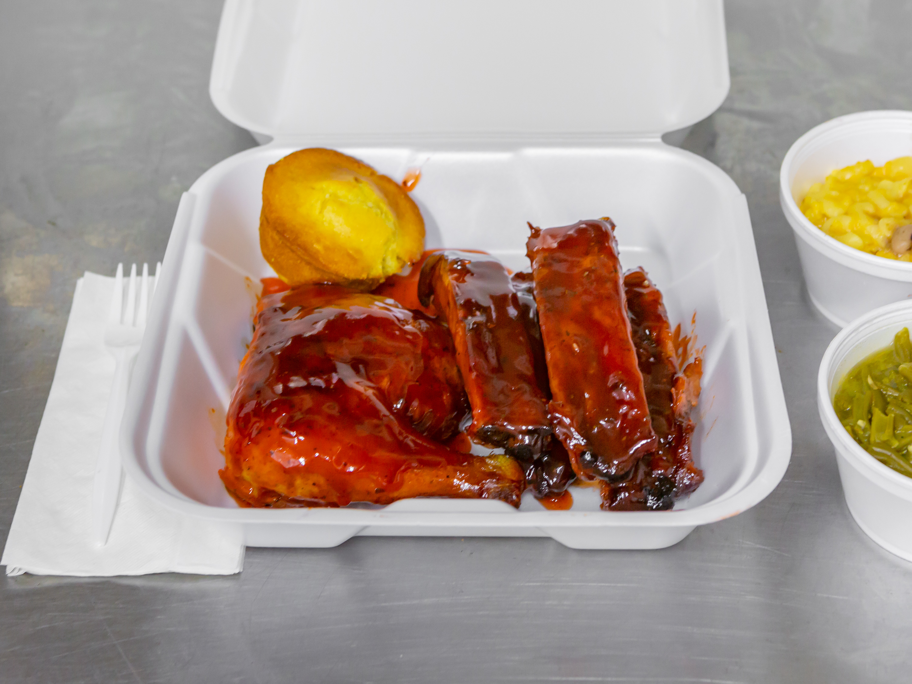 Order Rib and Chicken Dinner food online from Uptown Bbq store, Detroit on bringmethat.com