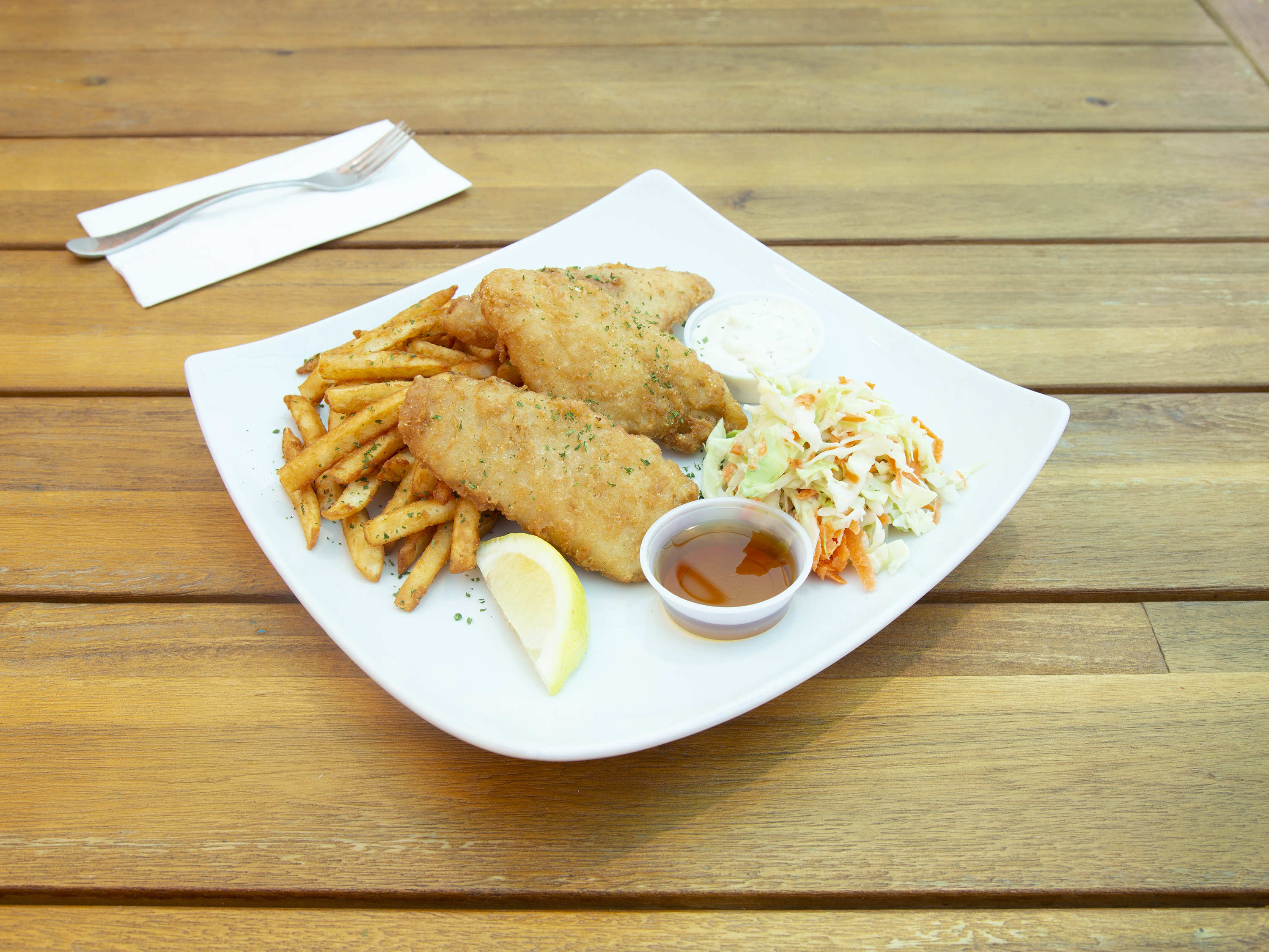 Order Fish and Chips food online from Butcher N Cheese store, San Diego on bringmethat.com