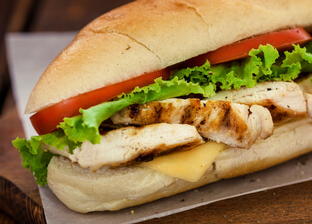 Order Grilled Chicken Sub food online from Husson Pizza store, Charleston on bringmethat.com
