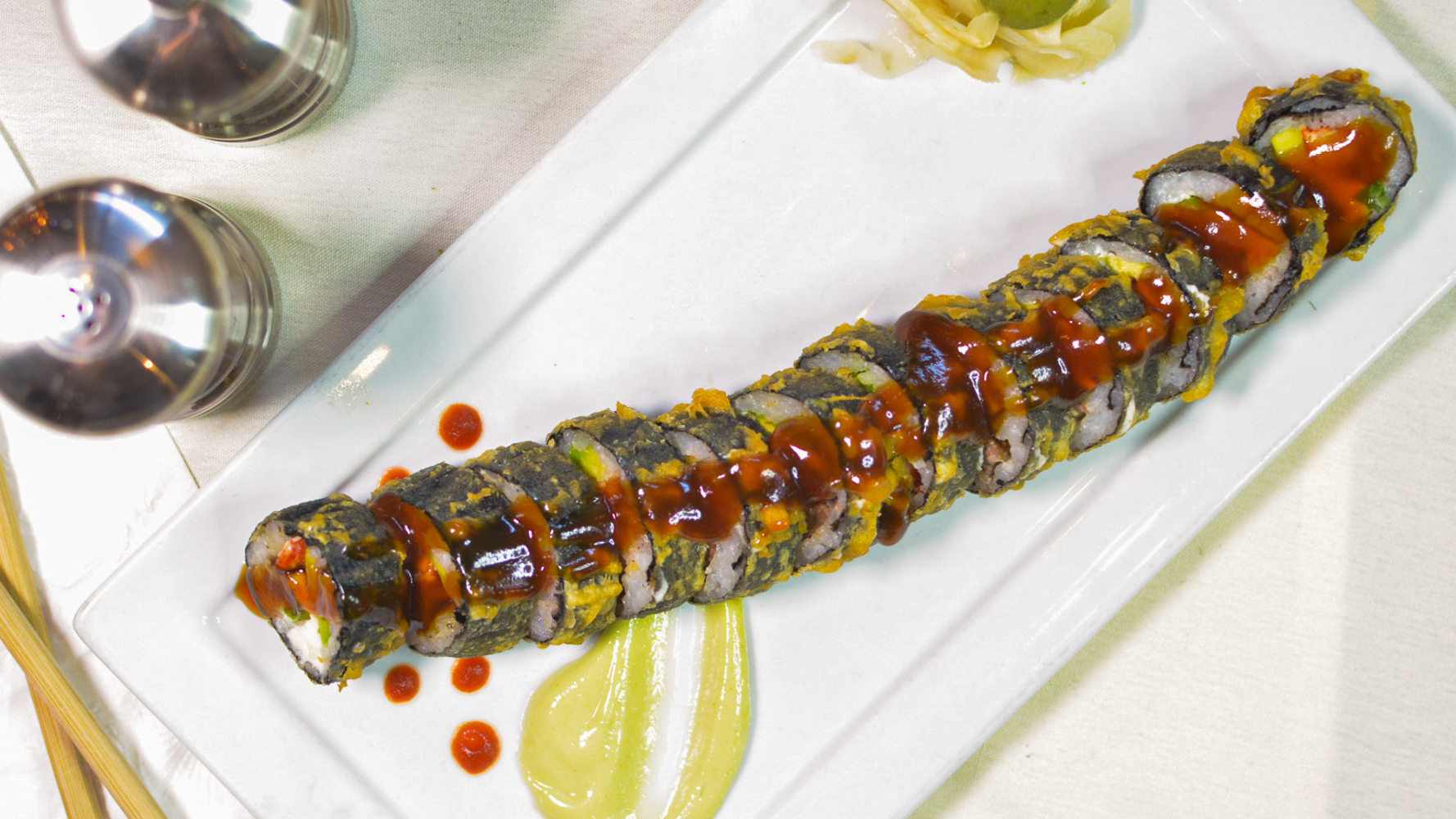 Order Surf and Turf Tempura Roll food online from Bistro 7 store, Reno on bringmethat.com