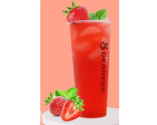 Order Strawberry Green Tea food online from 8 Degrees Ice Cream & Boba store, Des Moines on bringmethat.com
