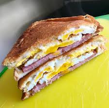 Order 4. Grilled Ham and Cheese Sandwich (ROLL or Sliced)) food online from Evertz's Cafe Restaurant store, Glendale on bringmethat.com