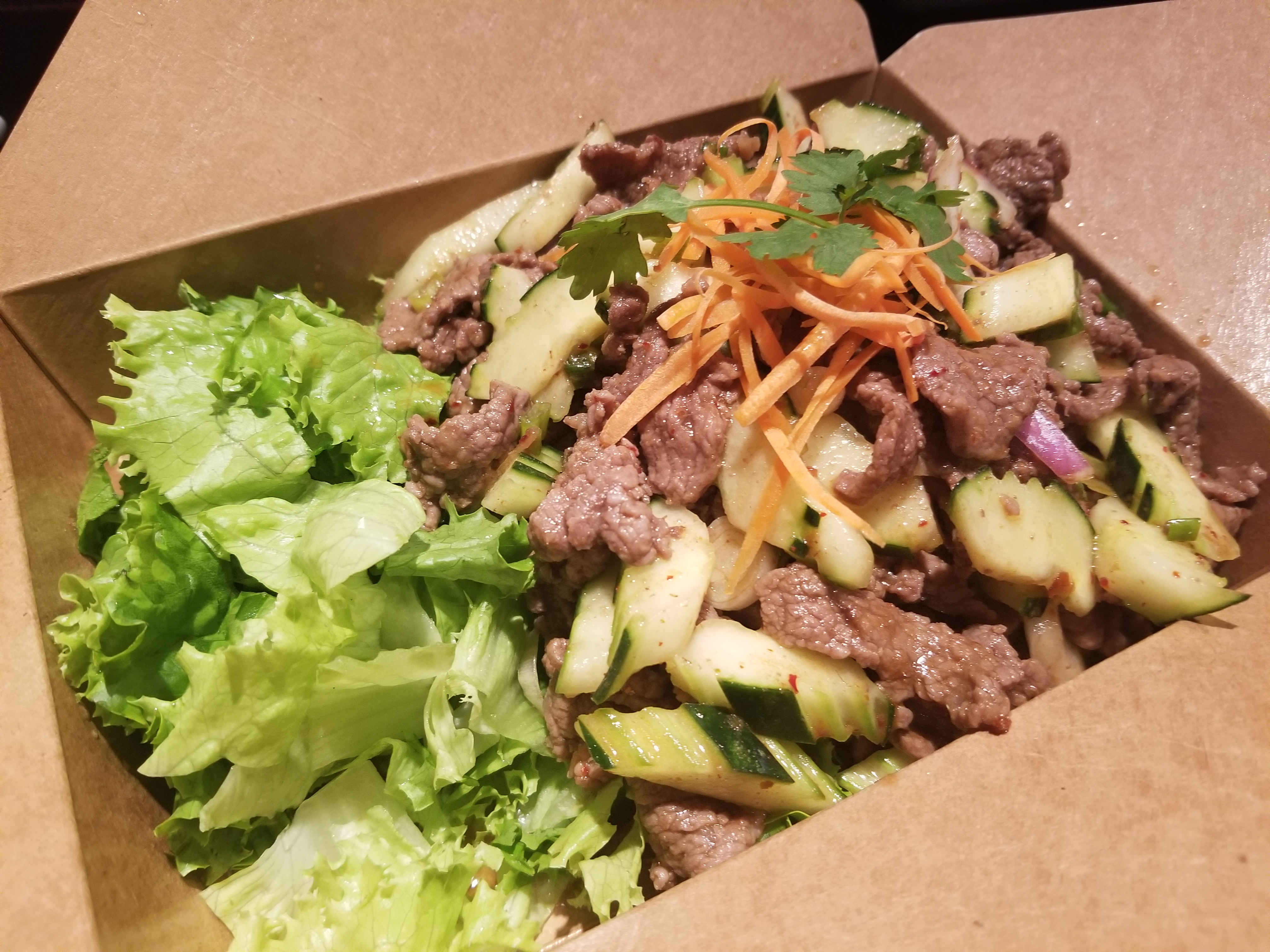 Order Yum Neau Salad food online from Ayutthaya Thai Restaurant store, Seattle on bringmethat.com