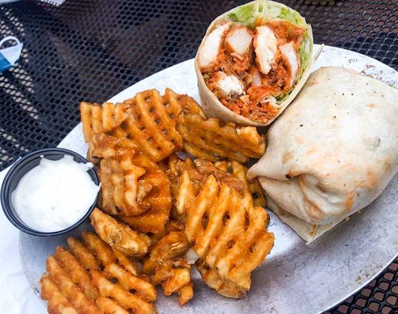 Order Buffalo Chicken Finger Wrap food online from Corcoran's Grill & Pub store, Chicago on bringmethat.com