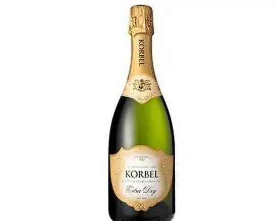 Order Korbel Extra Dry, 750mL champagne (12.0% ABV) food online from Bushwick store, Brooklyn on bringmethat.com