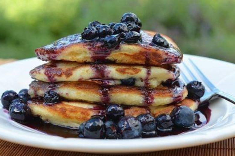 Order Blueberry Pancakes food online from Four Seasons store, Indianapolis on bringmethat.com