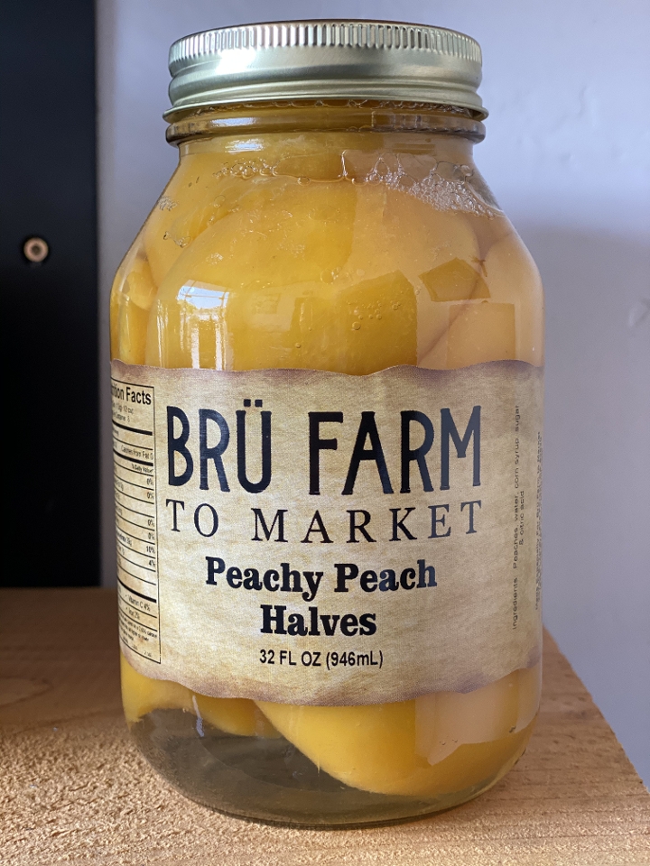 Order Peach Halves (32oz) food online from Bru Grill & Market store, Lake Forest on bringmethat.com