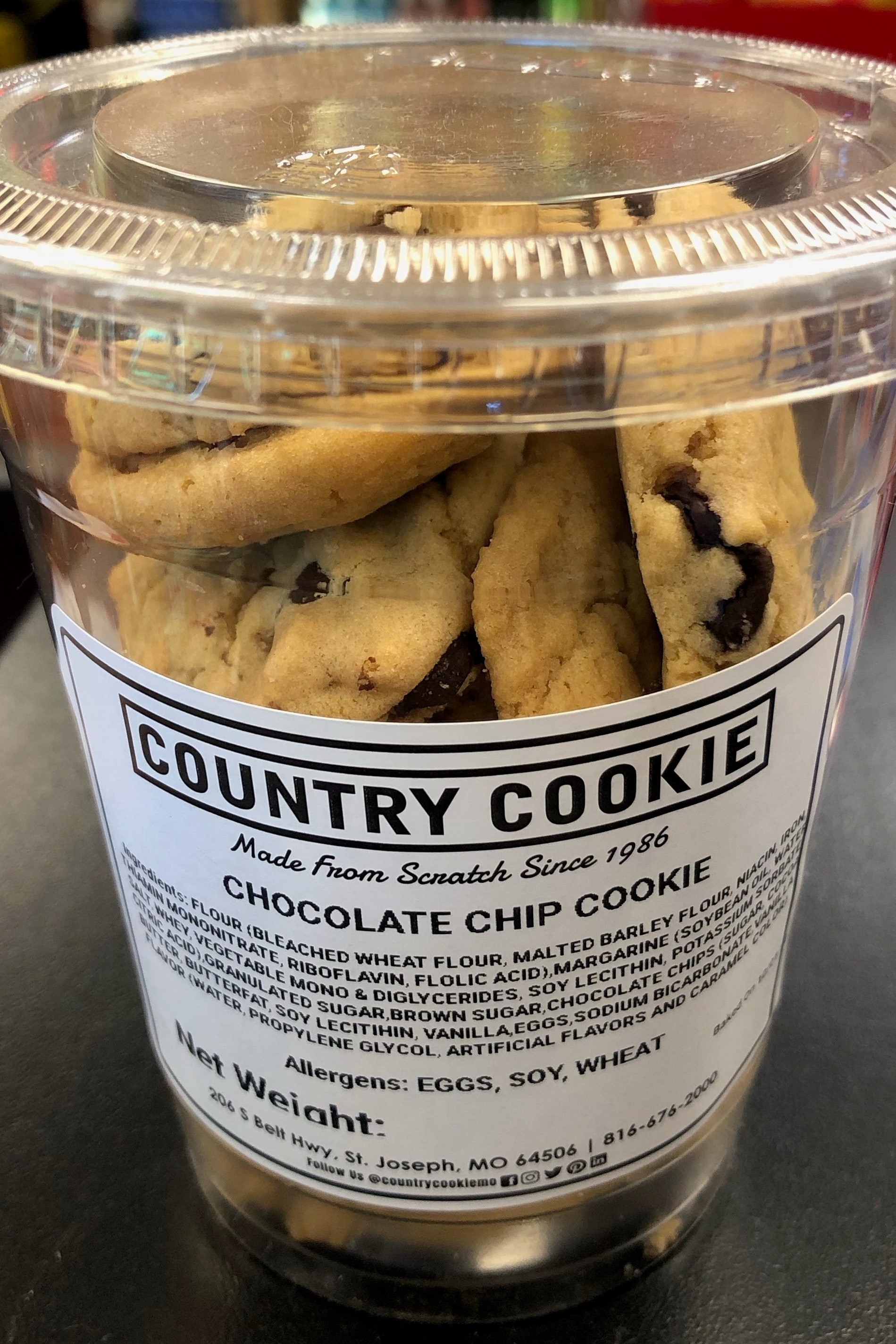 Order Country Cookie Cup Cookies food online from Speedy's Convenience Store #1 store, Saint Joseph on bringmethat.com