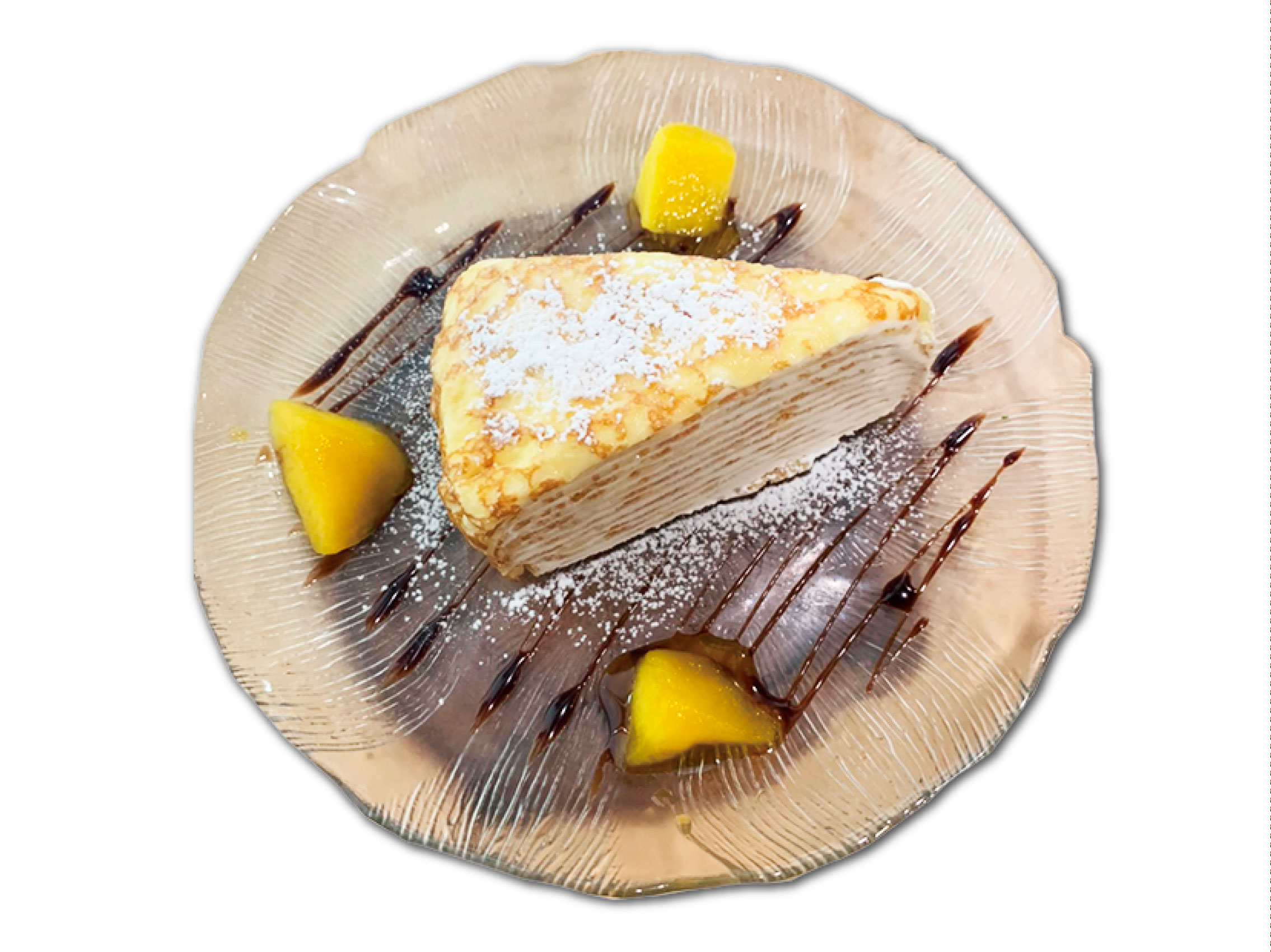 Order D8. Vanilla Mille crepe Cake food online from Yokohama Ramen Izakaya store, Wichita on bringmethat.com