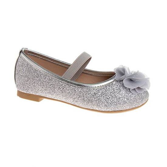 Order Laura Ashley® Size 7 Flower Dress Shoe in Silver food online from Bed Bath & Beyond store, Lancaster on bringmethat.com