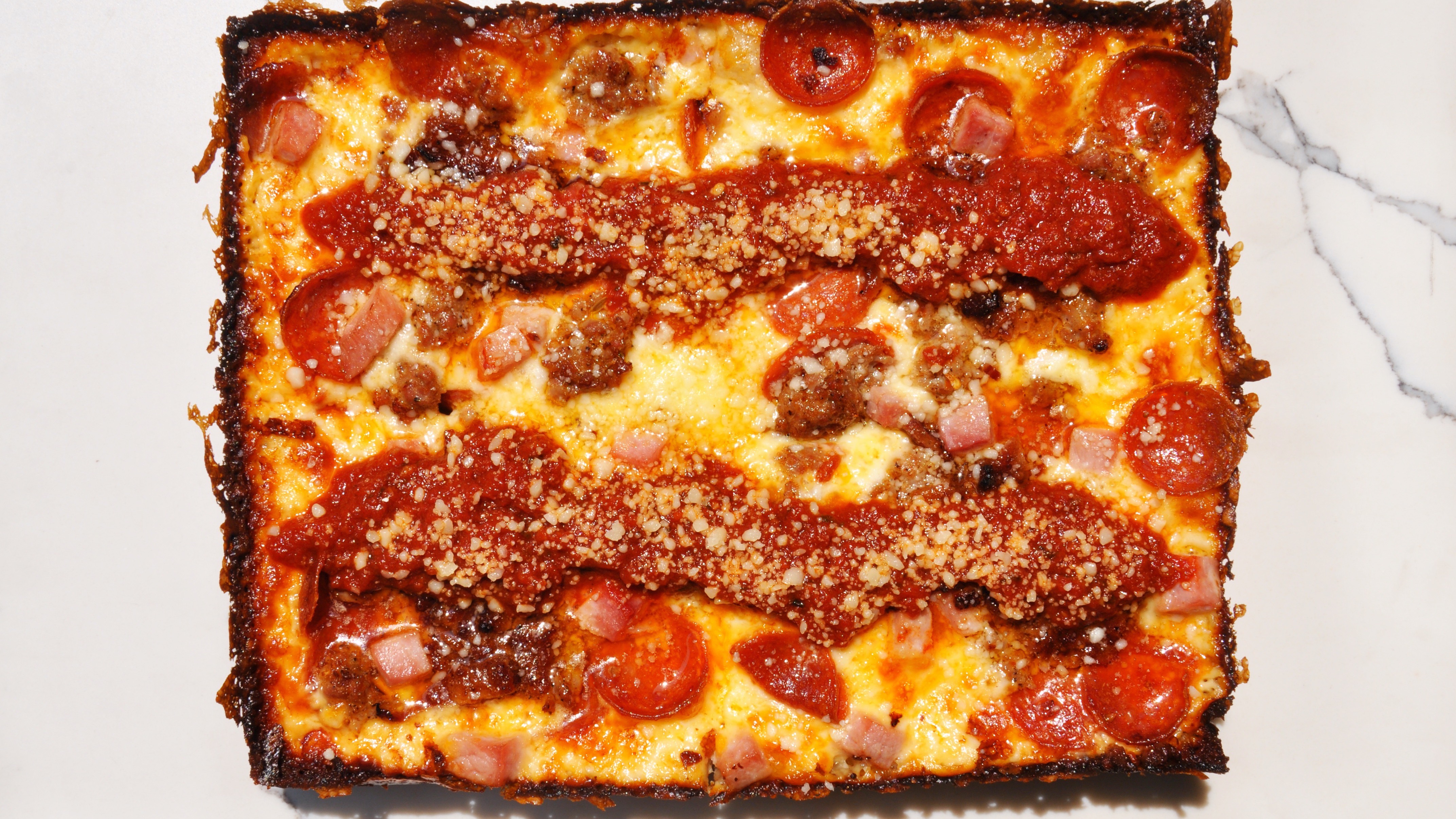 Order Motown Meat Pizza food online from Dtown Pizzeria store, Los Angeles on bringmethat.com