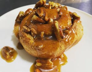 Order Caramel Pecan Cinnamon Roll food online from Bake My Day store, Chattaroy on bringmethat.com