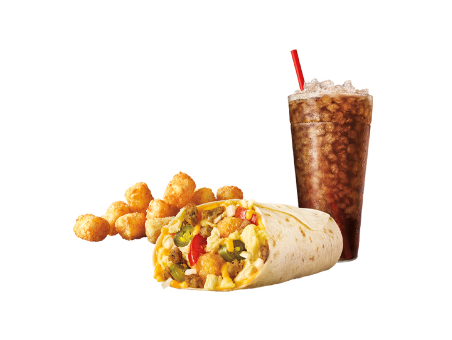 Order SuperSONIC® Breakfast Burrito Combo food online from Sonic Drive-In store, Cincinnati on bringmethat.com
