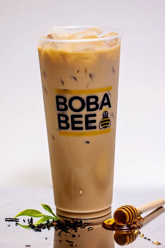 Order Honey Black Milk Tea(Large) food online from Krak Boba store, Lake Forest on bringmethat.com