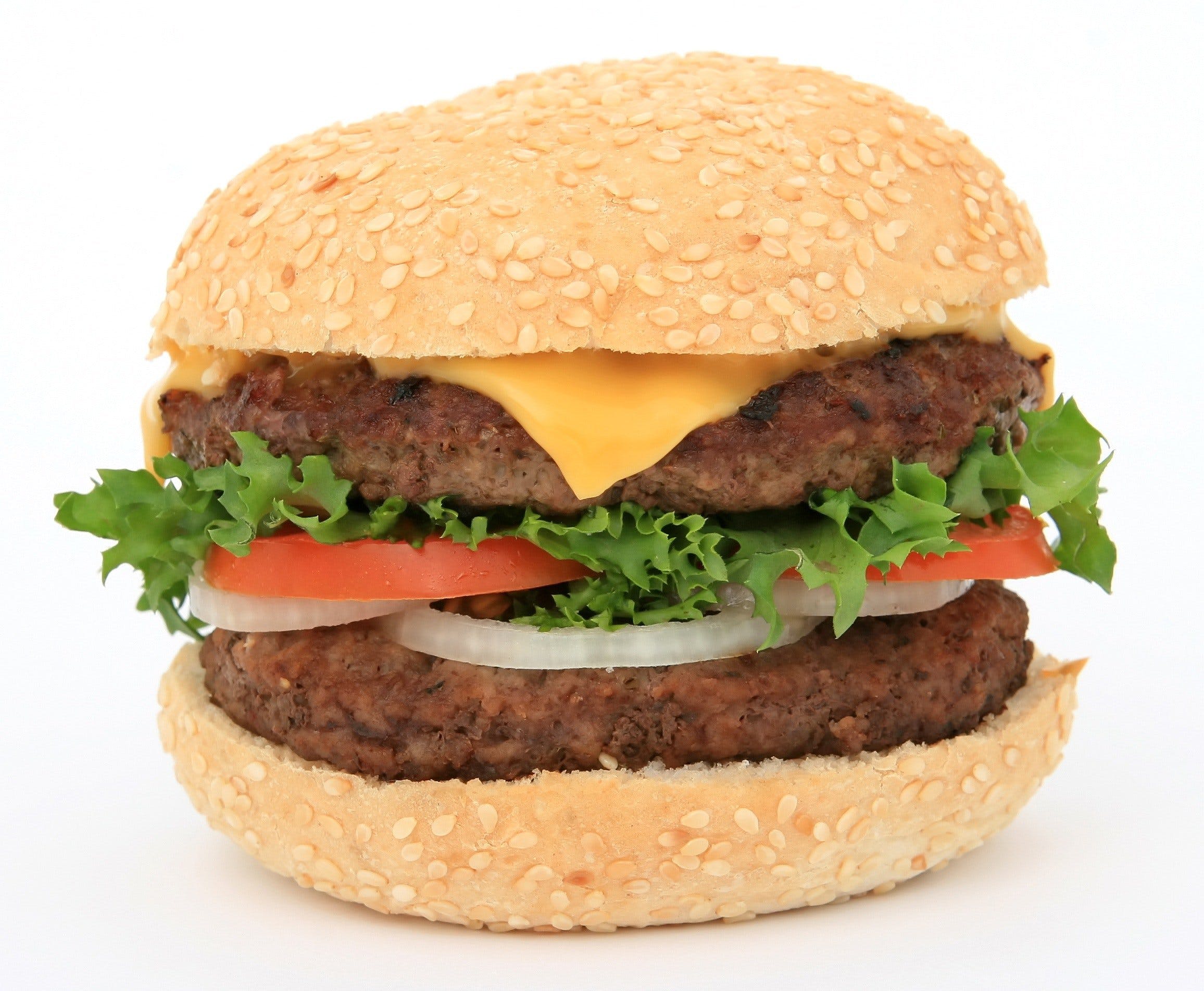 Order Double Cheeseburger - Regular food online from Paramount Pizza Slices store, Holyoke on bringmethat.com