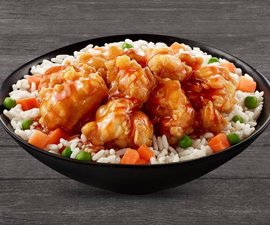 Order Orange Chicken with Rice and Veggies Bowl food online from Brown's Chicken & Pasta store, Bolingbrook on bringmethat.com