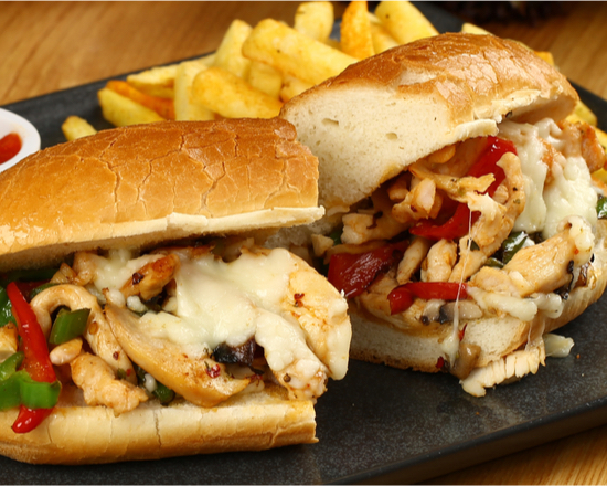 Order The Chicken Melt Sub food online from The Meatball Kitchen store, Suisun City on bringmethat.com
