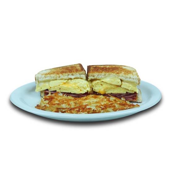 Order Ham and Egg Melt food online from We Pancakes store, Midwest City on bringmethat.com