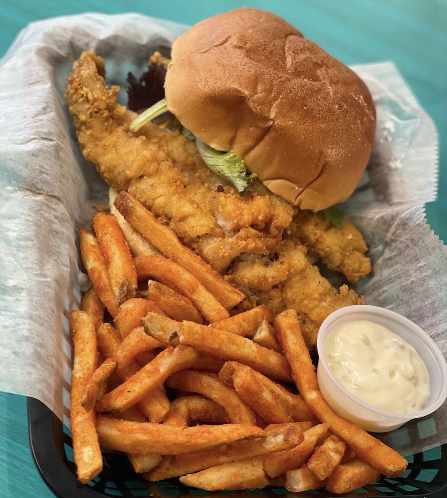 Order Fried Fish Sandwich Lunch Combo food online from Ballistic Shrimp store, Albany on bringmethat.com