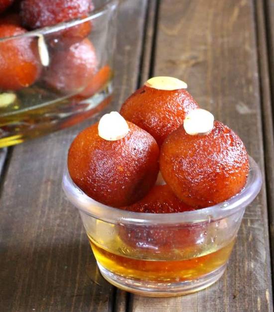 Order Gulab Jamun (2pcs) food online from Tower Indian Restaurant store, Morrisville on bringmethat.com