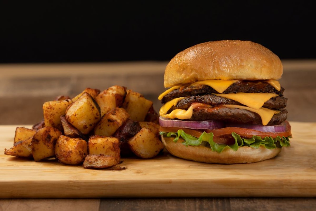 Order Triple Stack Bacon Cheeseburger food online from Eggs Up Grill store, Murrells Inlet on bringmethat.com