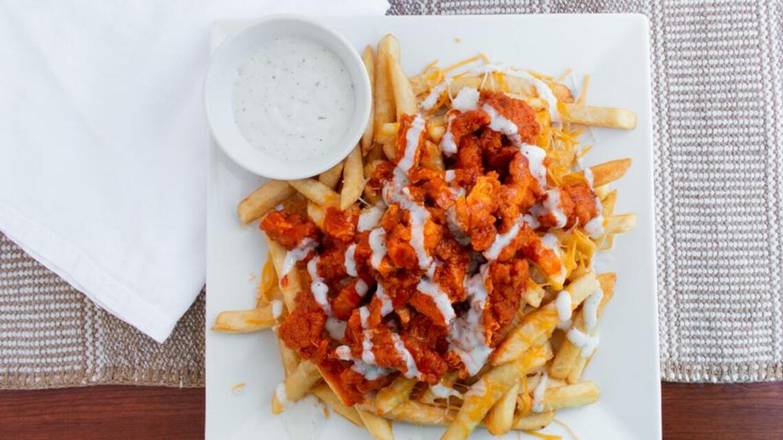 Order Buffalo Chicken Cheese Fries food online from IV Deli Mart store, Goleta on bringmethat.com