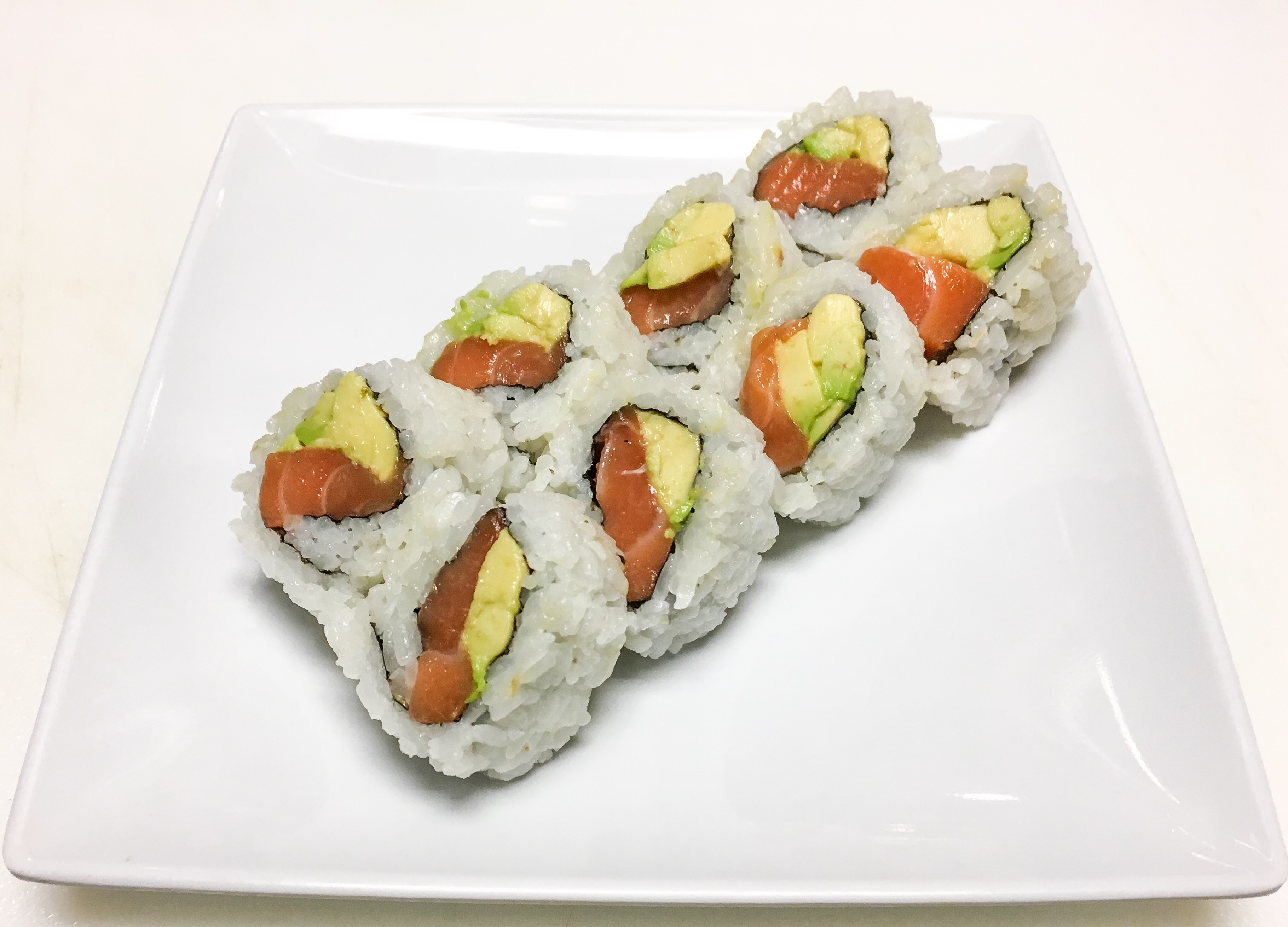 Order Salmon Avocado Roll food online from Rollstop Sushi store, San Pedro on bringmethat.com