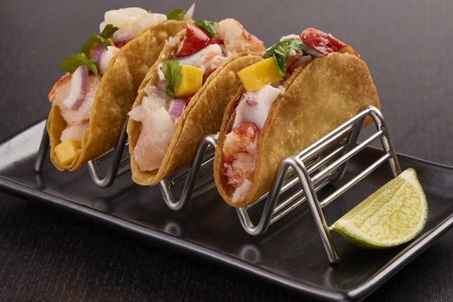 Order MANGO CEVICHE TACOS  food online from RA Sushi store, Leawood on bringmethat.com