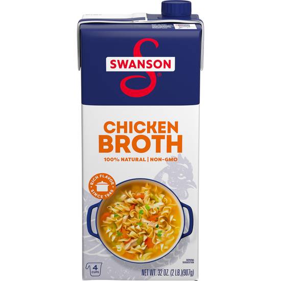 Order Swanson 100% Natural Chicken Broth, 32 Oz Carton food online from Cvs store, UPLAND on bringmethat.com