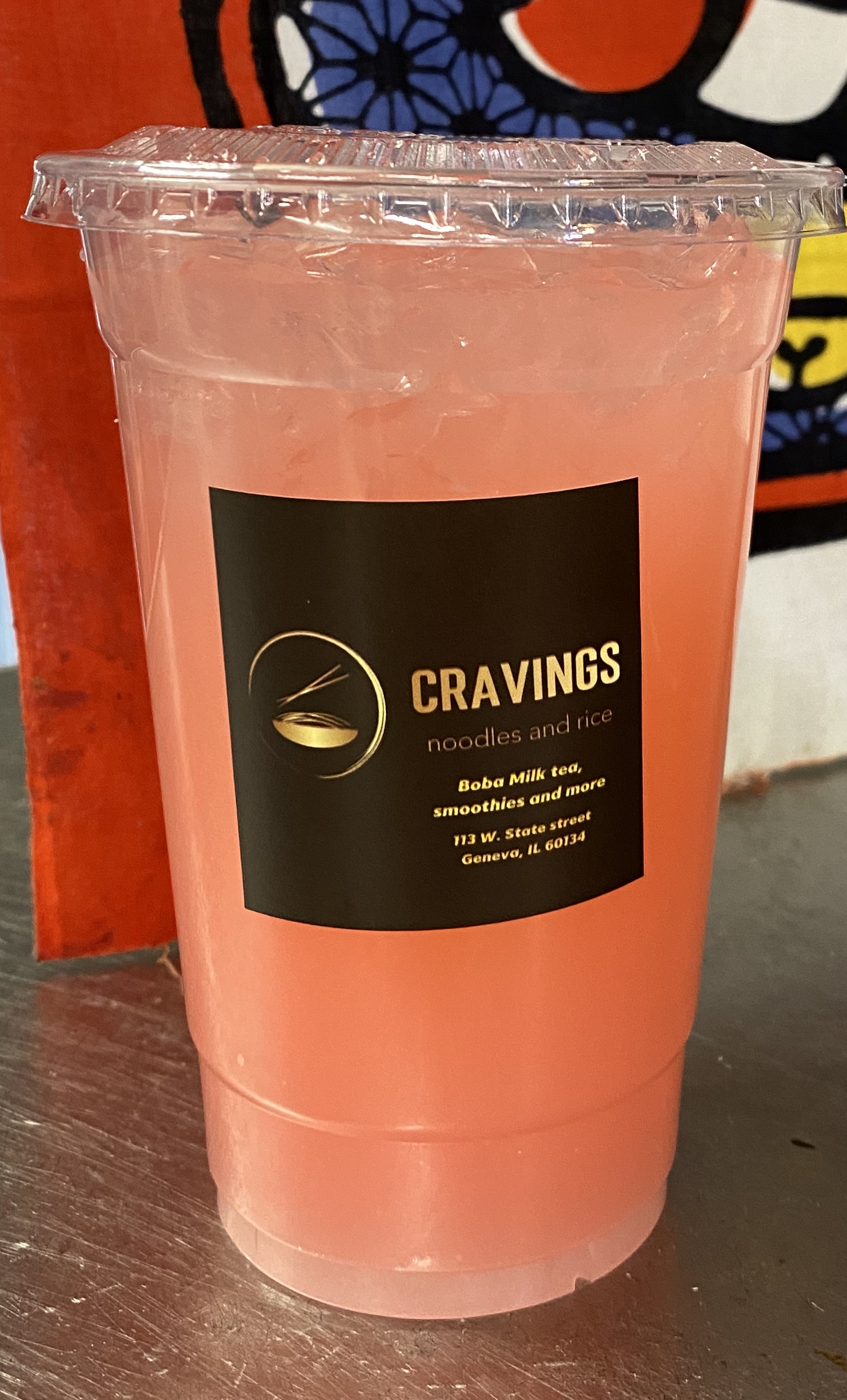 Order 4. Iced Pink Lemonade food online from Cravings Noodles And Rice store, Geneva on bringmethat.com